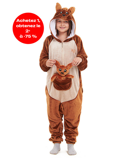 Snuggs Combinaison pyjama animaux d'enfant "Kangourou"