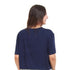 Ensemble pyjama d'été femme T-shirt courts bleu foncé + pantalon fleurs colorées