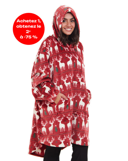 Snuggs Sweat à capuche "Noël rouge"