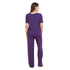 Ensemble pyjama d'été femme T-shirt violette+ pantalon