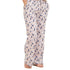 Ensemble pyjama d'été femme T-shirt courts bleu foncé + pantalon fleurs colorées