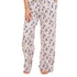 Ensemble pyjama d'été femme T-shirt courts bleu foncé + pantalon fleurs colorées