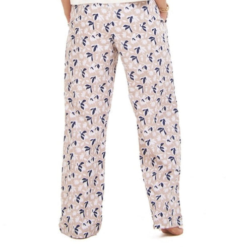 Ensemble pyjama d'été femme T-shirt courts bleu foncé + pantalon fleurs colorées