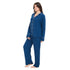 Ensemble pyjama d'été femme boutonné pétrole