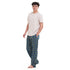 Men summer pajama set Beige T-shirt +Olive x Petroleum checkered Pants