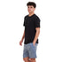 Ensemble pyjama d'été homme T-shirt noir + short feuilles d’arbre noires