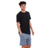 Ensemble pyjama d'été homme T-shirt noir + short feuilles d’arbre noires