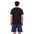 Men summer pajama set Black T-shirt + Blue x Black checkered shorts