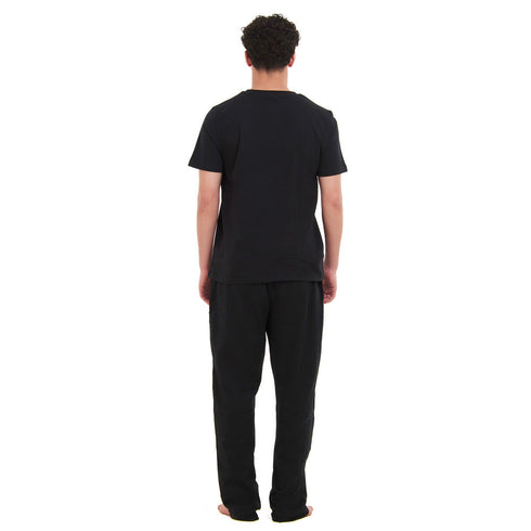 Ensemble pyjama d'été homme T-shirt + pantalon noir