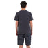 Ensemble pyjama d'été homme T-shirt gris foncé + short camouflage bleu foncé