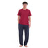 Ensemble pyjama été homme T-shirt rouge foncé + Pantalon à Carreaux Bleu x Noir