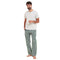 Ensemble pyjama été homme T-shirt gris+ Pantalon à Carreaux Vert x Bleu foncé