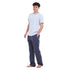 Ensemble pyjama d'été homme T-shirt bleu clair + pantalon à carreaux bleu foncé x gris