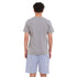 Ensemble pyjama été homme T-shirt Gris Clair + Short à Carreaux Indigo x Blanc