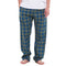 Men summer pant checkered olive x Petroleum