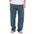 Men summer pant checkered olive x Petroleum
