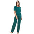 Ensemble pyjama d'été femme T-shirt vert foncé + pantalon