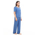 Ensemble pyjama d'été femme T-shirt pétrole + pantalon