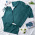 Ensemble pyjama d'été femme T-shirt vert foncé + pantalon