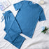 Ensemble pyjama d'été femme T-shirt pétrole + pantalon