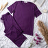 Ensemble pyjama d'été femme T-shirt violette+ pantalon