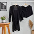 Ensemble pyjama d'été femme kimono noir
