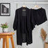 Ensemble pyjama d'été femme kimono noir