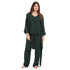 Ensemble pyjama d'été femme kimono vert