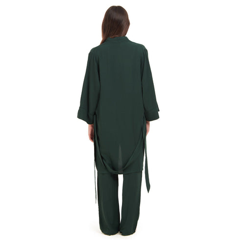 Ensemble pyjama d'été femme kimono vert