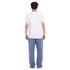 Ensemble pyjama d'été homme T-shirt blanc + pantalon blocs blanc