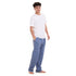 Ensemble pyjama d'été homme T-shirt blanc + pantalon blocs blanc