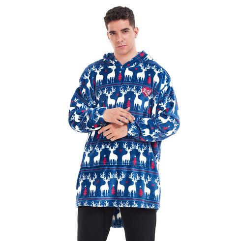 Snuggs Sweat à capuche "Noël Bleu foncé"
