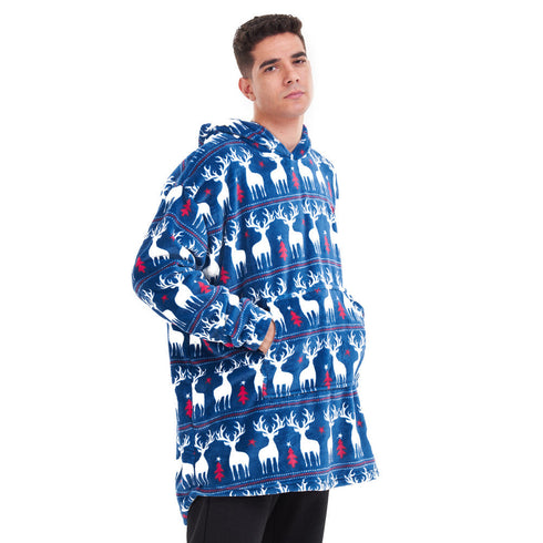 Snuggs Sweat à capuche "Noël Bleu foncé"