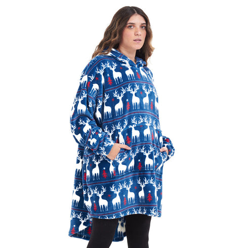 Snuggs Sweat à capuche "Noël Bleu foncé"