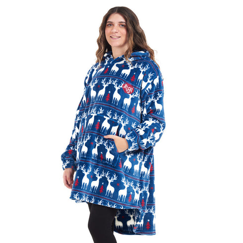 Snuggs Sweat à capuche "Noël Bleu foncé"