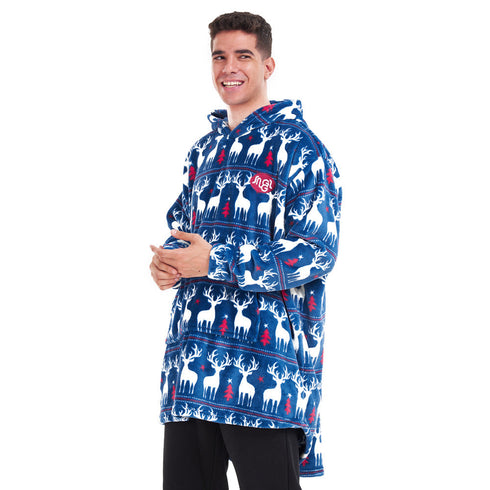 Snuggs Sweat à capuche "Noël Bleu foncé"