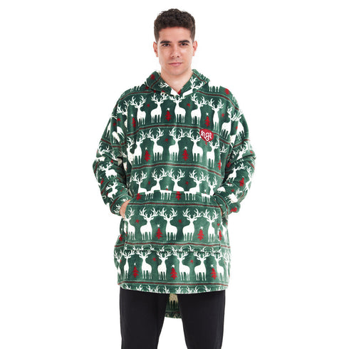 Snuggs sweat a capuche "Noel Vert"