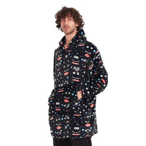 Snuggs Sweat à capuche " Monstre Noire "