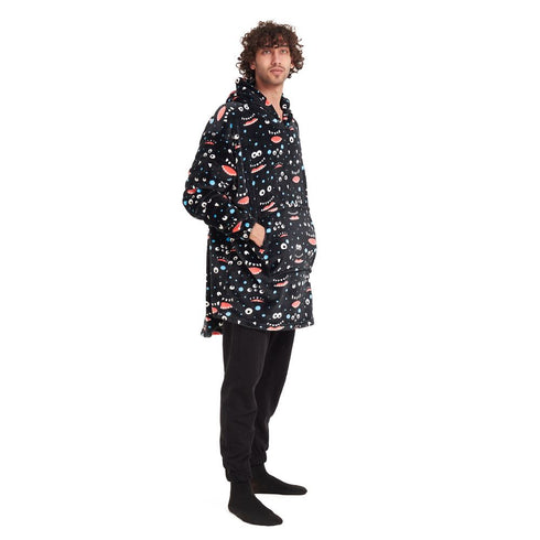 Snuggs Sweat à capuche " Monstre Noire "