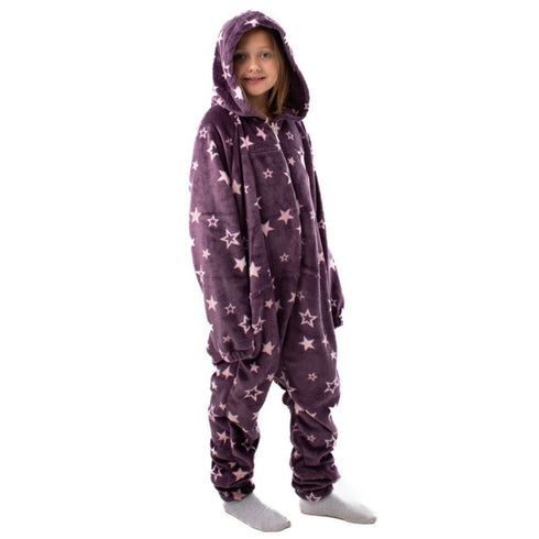 Snuggs Combinaison pyjama d'enfant "Etoiles violettes"