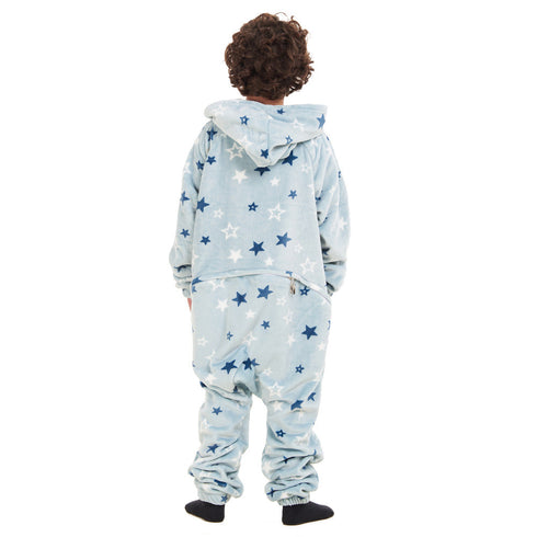 Snuggs Combinaison pyjama d'enfant "Etoiles Bleu pastel""