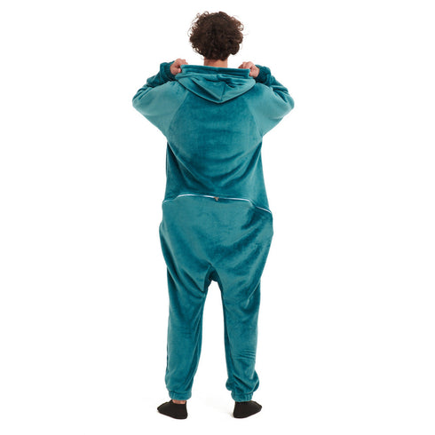 Snuggs Blanket Onesie "Vert-Bleu Foncé''