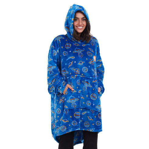 Snuggs Sweat à capuche "Espace bleu"