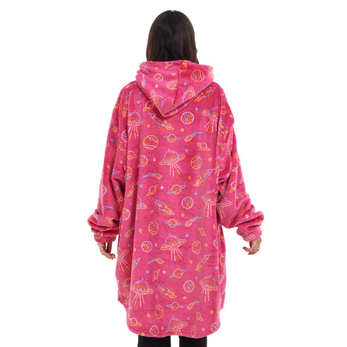 Snuggs Sweat à capuche " Espace Fuchsia"