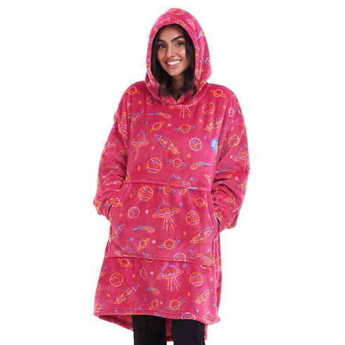 Snuggs Sweat à capuche " Espace Fuchsia"