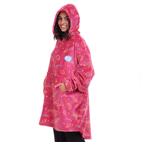 Snuggs Sweat à capuche " Espace Fuchsia"