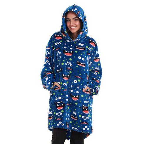 Snuggs Sweat à capuche " Monstre Bleu"