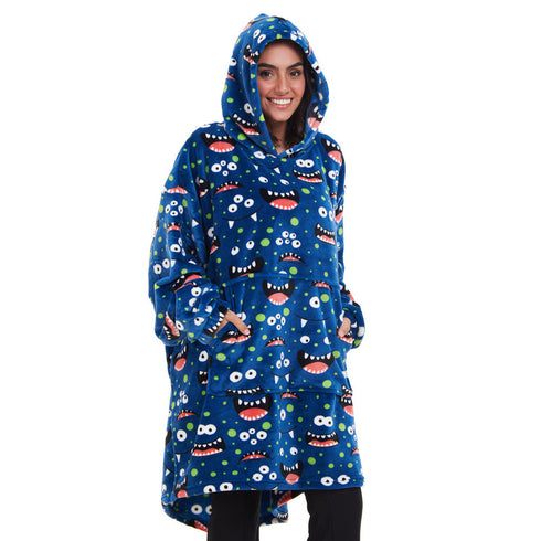 Snuggs Sweat à capuche " Monstre Bleu"