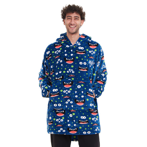 Snuggs Sweat à capuche " Monstre Bleu"