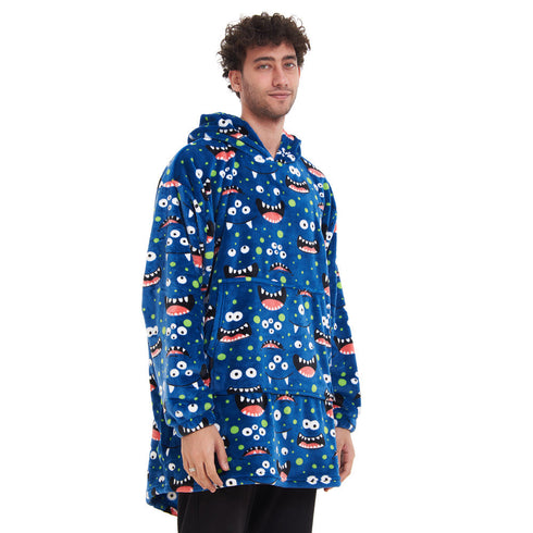 Snuggs Sweat à capuche " Monstre Bleu"